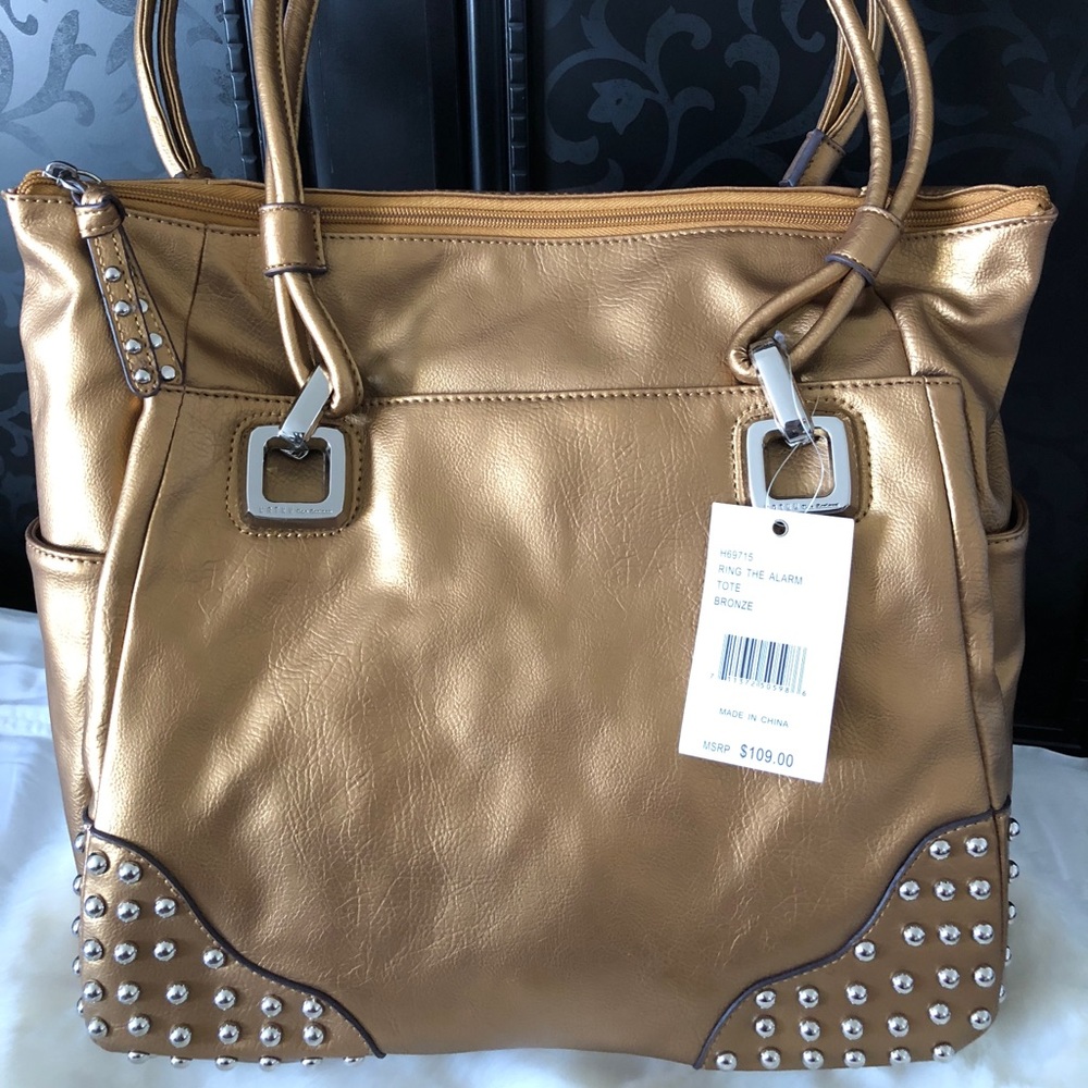 Gold Kathy Van Zeeland Purse